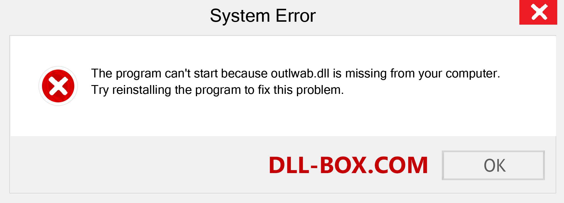 outlwab.dll file is missing?. Download for Windows 7, 8, 10 - Fix  outlwab dll Missing Error on Windows, photos, images